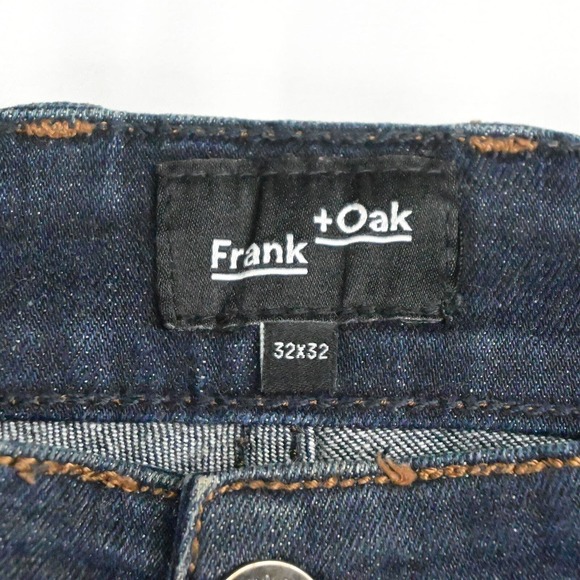 Frank + Oak 32 x 32 Dylan Slim Dark Rinse Denim Jeans - Picture 3 of 7